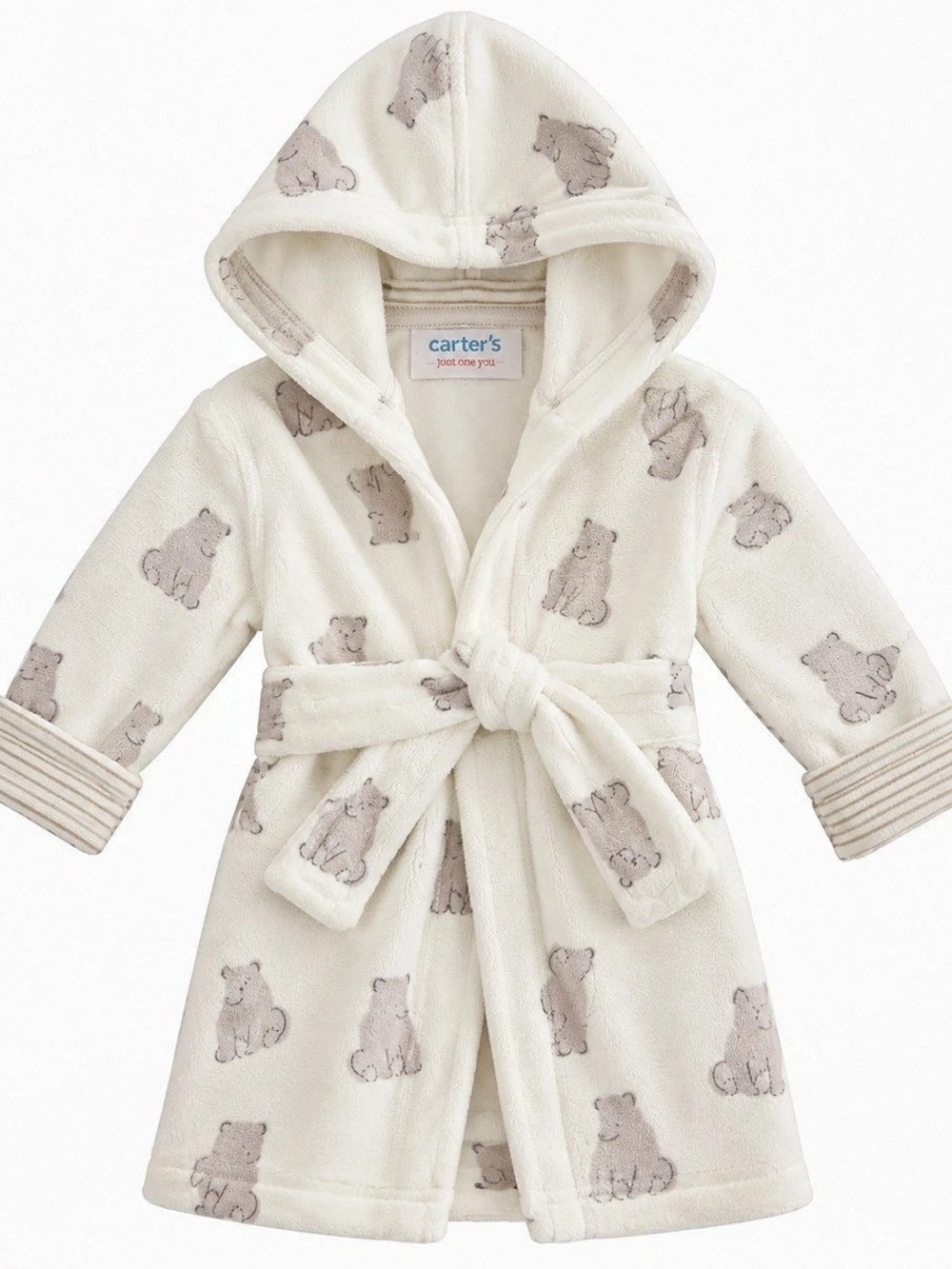 Carter's Animal Print Robe in Cream & Pink Like New